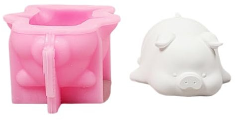 MEAKTSMI Statua di maiale Stampi per candele in silicone per sapone per candele decorazione domestica forma animale per candele in silicone per resina epossidica