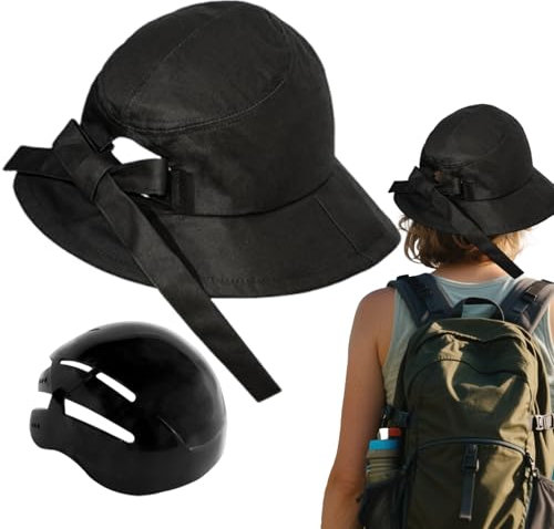 jopiuieo Casque de Cyclisme pour Femme – Casque de vélo en Forme de Chapeau | léger, Amovible, réglable, Unisexe à Large Bord, Chapeau pour Le Quotidien, Le Sport, la pêche, Les réunions de collègues