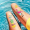 Acevegue Poolparty Kindergeburtstag 104 Blätter Tattoos für Kinder, Hautfreundlich Wasserdichte Temporäre Tattoos Erwachsene, Hawaii Sommer Beach Party Mitgebsel Deko Sticker Sommerferien Geschenk