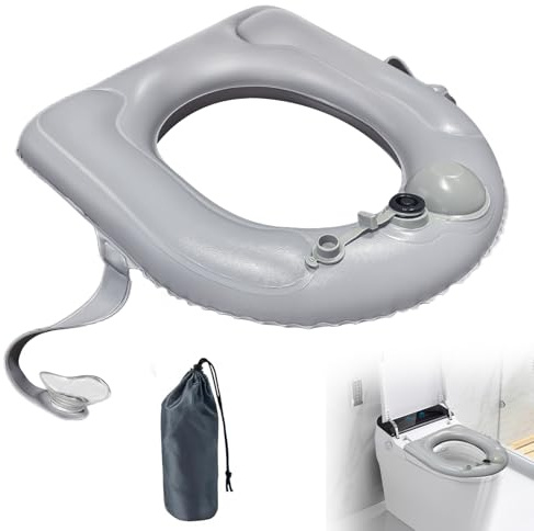 iKALULA Aufblasbare Toilettensitzerhöhung PVC Sitzring mit Saugnapf
