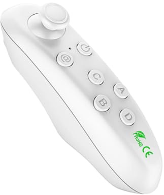 Housoutil Manette VR sans Fil Blanche Joystick Haute Précision Ergonomique Antidérapante Faible Consommation Portée Compatible Jeux VR