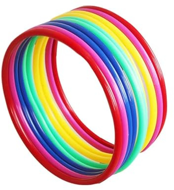 Agility Reifen 10 Pcs Kunststoff Werfen Ringe Spiele Intelligenz Entwicklung Pädagogisches Übung Spielzeug(10pcs 25CM Random)