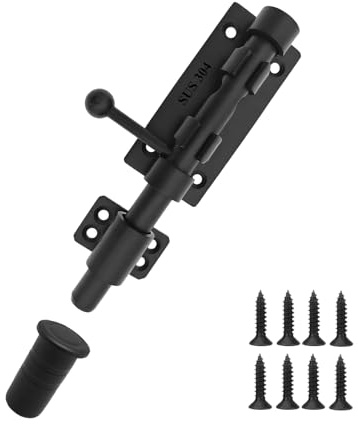 Verstärkter Torriegel 304 Edelstahl Riegelbolzen Rostfreier Außentürverschluss & robuster Einhand-Riegel mit einfacher Montage, Sicherheits-Torbeschlag für Einfahrtstore Gartenzäune und Außentore