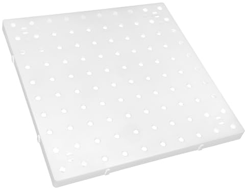 Weiße Kunststoff Lochwand Wandhalterung für Werkzeuge, Einfache Montage | Pegboard Panel für Wohnzimmer und Werkbank, zur Übersichtlichen Aufbewahrung von Zubehör