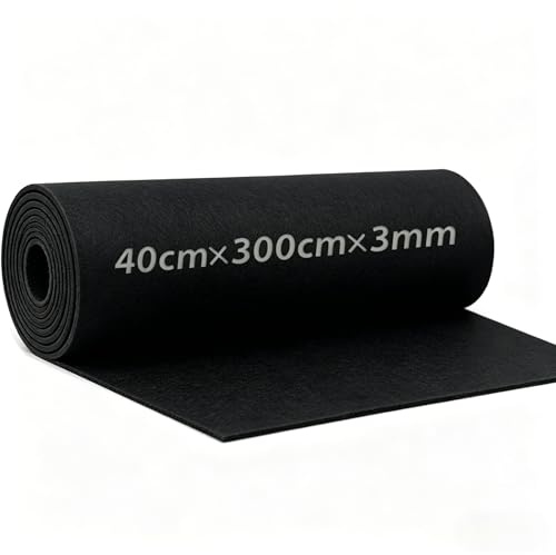 3mm Filz Stoff Meterware Schwarz, Bastelfilz 40 x 300 cm | Weicher Filzstoff für filzunterlage, filzmatte, Kleidung, Accessoires, Dekorationen, Kreationen, Patchwork