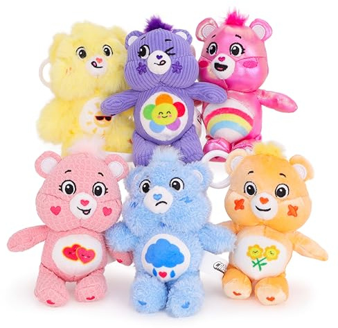 Toyland® 18cm (7) Care Bears™ Überraschungs-Sammelfigur zum Anclipsen Plüschtier in Überraschungsbox – 6 zum Sammeln – 1 Zufällig Ausgewählt – Kuscheliges Reisespielzeug für Kinder ab 12 Monaten