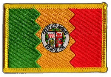 Flaggenfritze Flaggen Aufnäher USA City of Los Angeles Fahne Patch + gratis Aufkleber