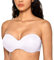 DOBREVA Soutien Gorge Invisible sans Bretelles Push up avec Armature pour Femme Blanc 90B