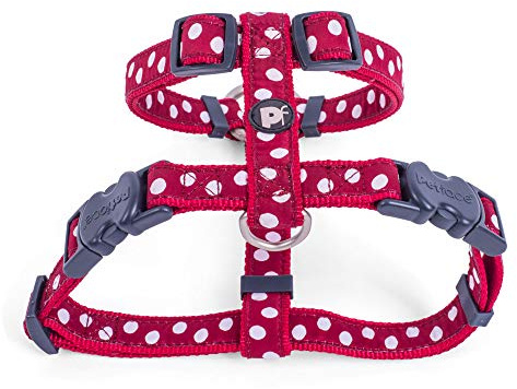 Petface Dog Harness, X-Small, Cherry/White