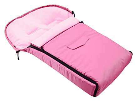 BAMBINIWELT Winterfußsack (90cm) für Jogger Buggy Schlitten FLEECE UNI (Rosa)