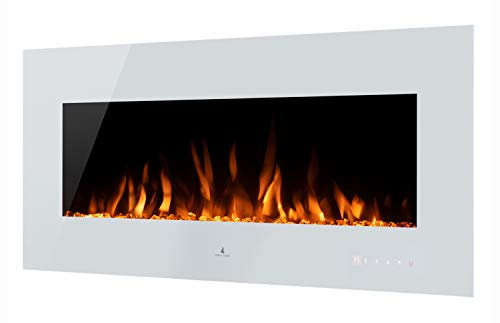 Noble Flame VEGAS 1220 Weiß - Elektrokamin Wandkamin Kaminofen Kamin - Wandmontage Fernbedienung - verschiedene Breiten