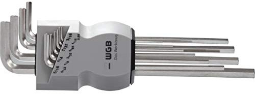 WGB Innensechskant Stiftschlüssel-Satz Zoll 10-teilig, Unisex, Multipurpose, Ganzjährig, Silber