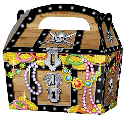 10 Pirate Chest Card Party Food or Treat Box | Kids Party Lunch Picnic Box