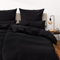 Blumtal Bettwäsche 135x200 cm & Kissenbezug 40x80 cm - Bettbezüge aus Atmungsaktivem Mikrofaser, Superweiches Bettbezug Set, Oeko-Tex Zertifiziert, 2teilig - Schwarz