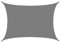 AMANKA Toldo UV - 3x4 HDPE Vela de Protección Solar Rectangular - Techo para Balcón Jardín Gris