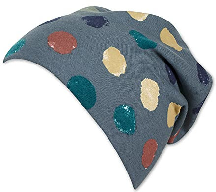 Sterntaler Baby-Mädchen Slouch-Beanie Klecks Mütze, Mittelblau, 53