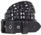 Lowlife Triple S Studded Leather Belt in Matt Black size 36 - 38 Waist (L)