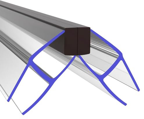 PRIOstahl Duschdichtung Dichtung Türdichtung mit Magnet Dichtungsprofil - 1 Paar 90° Magnetdichtung für Glasstärke: 6 mm Länge: 2 Meter Wasserabweiser für Duschtür Glastüren Duschwand Bad