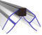 PRIOstahl Duschdichtung Dichtung Türdichtung mit Magnet Dichtungsprofil - 1 Paar 90° Magnetdichtung für Glasstärke: 6 mm Länge: 2 Meter Wasserabweiser für Duschtür Glastüren Duschwand Bad