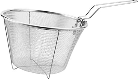 TOPBATHY Cesta para freír Aceite escurridor de Acero Inoxidable colador para cocinar y freír Alimentos en la Cocina (1 Unidad)