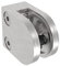 Sellon24® Edelstahl Glashalter Klemmhalter Glasklemme Geländer rund V2A+Gummieinlage MOD20 (Flach + Gummi 8 mm)