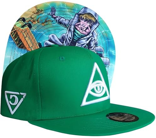 Capiche [99+ VARIAZIONI] Cappellino Snapback - Capello - Berretto - Baseball - Unisex - Adulto - Con Visiera - Cap - [Superpower] Telekinesis - Verde - Mentale - Regalo