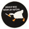 Urbanski Patch Gans mit Messer Peace was never an Option zum Aufbügeln 7,4 x 7,4 cm | Aufnäher Applikation Bügelbild