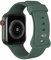 AOTUAO Sport Straps Compatible with Apple Watch Strap 45mm 44mm 42mm, Soft Silicone Sport Band Replacement for iWatch Strap Series 9 8 7 6 5 4 3 2 1 SE Women Men, Pine Green