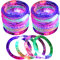 Ceboic LED Armband Set, 12 Stück LED Armreif Leuchtarmbänder 6 Farbe, LED Armreif Bunt Knicklichter Leuchtarmbänder Wickelarmband für Party, Weihnachten, Hallowen, Konzerte, Disko, Musikfestival, Bars