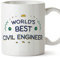 MUGFFINS Tazas para INGENIERA CIVIL - En Inglés - World's Best - 11 oz / 330 ml - Regalo original y divertido
