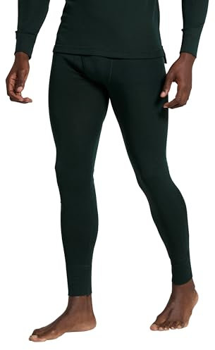 Mountain Warehouse Mens Merino Thermal Base Layer Trousers - Lightweight Mens Pants, Antibacterial, Breathable Bottoms - for Camping in Dark Green 3XL