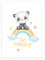 Herding Baby Best Soft-Peachdecke Regenbogen Panda, 75 x 100 cm, 100% Polyester