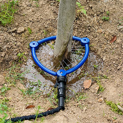 WBCBEC 360° Baumwassersystem Baumwurzel Bewässerungswerkzeug Baumbewässerung Ring Kreis Sprinkler Bewässerungssystem Gezieltes Wasser für kleine Bäume Gartenbeete Sträucher Outdoor Pflanzen Erhöht