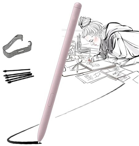Galaxy Tab S6 Lite S Pen Ersatz für Samsung Galaxy Tab S6 Lite (EJ-PP610), Galaxy Tab S6 Lite Eingabestift Ersatz S Pen + Ersatzspitzen/Spitzen,ohneBluetooth (Chiffon-Rose)