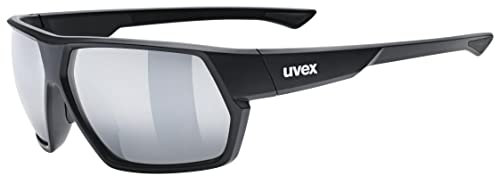 uvex sportstyle 238 - Sportbrille für Damen und Herren - 100% UVA-, B, C Schutz - Schutz vor IR-Strahlung - black mat/mirror silver - one size
