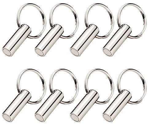 MagnaMagnet Magnetischer Schlüsselhalter - Stark Magnetischer Schlüsselanhänger für Geldbörse & Gürtel, Neodym-Magnete, 8 Stück