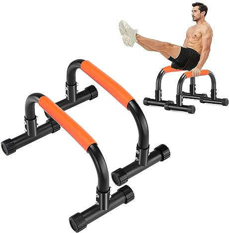 Rutschfeste Parallettes, Medium Handstand Barrenm aus Stahl, 42cm Griffe Calisthenics Equipment für Heim-Fitness Handstand & Liegestütze