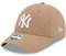 New Era Frauen Cap 9Forty Strapback anpassbar Wolle Grau New York Yankees Baseball gebogener Schirm - One-Size