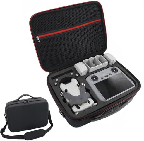 DarSeity Tragetasche für DJI Mini 4 Pro RC 2/RC-N2, Tragbare Reise-Schultertasche mit Tragegriff für DJI Mini 4 Pro Fly More Combo Zubehör