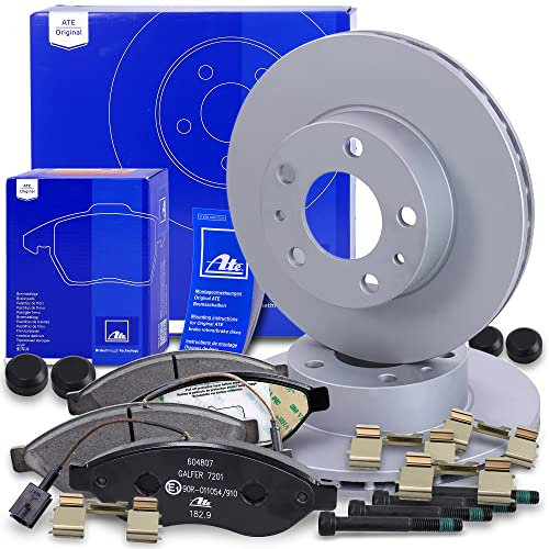 ATE Bremsenset Vorderachse inkl. Bremsscheiben vorne Ø 280 mm und Bremsbeläge vorne + Warnkontakt Kompatibel mit CITROËN JUMPER 2, FIAT DUCATO (250_), PEUGEOT BOXER Bus, BOXER Kasten, BOXER Pritsche