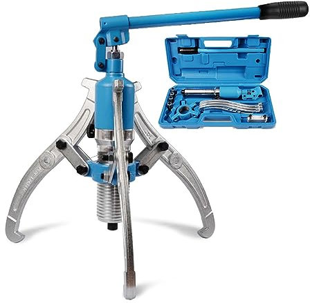 Generic Hydraulic Gear Puller Tool - Adjustable 2 Or 3 Jaw Bearing Puller For Flanges, Gears & Bearings - Portable With Suitcase - Manual Removal Tool