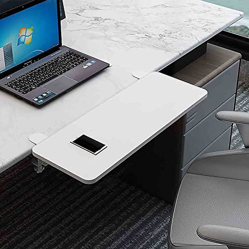 Soporte para teclado, bandeja extensora de escritorio, plataforma de extensión para teclado con abrazadera, bandeja plegable para soporte de brazo de escritorio con reposabrazos, montaje en mesa