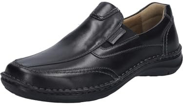 Josef Seibel Herren Slipper New Anvers 67,Weite K (Extra weit),Wechselfußbett,Businessschuhe,Anzugschuhe,elegant,Office,schwarz,43 EU
