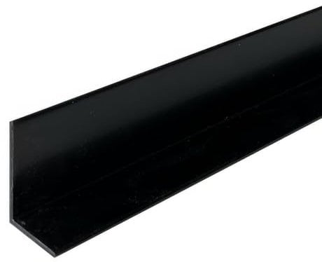 HOMEWELL - Cornière en aluminium 15mm x20mm x1.3mm, lg 1950mm (Laqué noir mat)