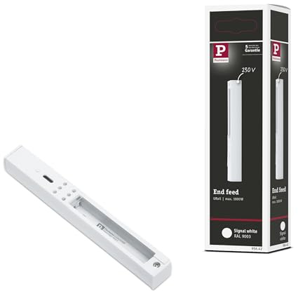 Paulmann 95642 URail Einspeisung Ende 161x18 mm max. 1.000W Signalweiß Schienensystem