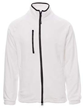 Ergos Workwear Payper - NORWAY Pile da Uomo a Zip Intera Collo Alto 280 Grammi Colore: BIANCO, Taglia: L