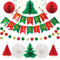 Zfseyuh Weihnachtsdeko,Weihnachtsdeko Set Innen Wiederverwendbare Christmas Decorations Deko Weihnachtsdekoration Merry Christmas Deko Girlande,Banner,Wabenbälle für Weihnachtsfeier