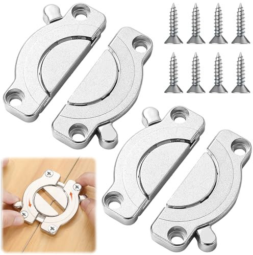 XTUDOU® 2 Stück Arbeitsplattenverbinder, Tischplattenverbinder Drehen Holzplatten Verbinder Tischplatten für Büroschreibtisch/Esstisch/Schreibtis