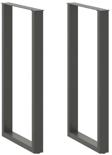 vidaXL Bartischbeine U-Form 2 Stk. Anthrazit 60x(110-111) cm Stahl