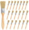 20pcs 1 Inch Paint Brush Set, Chip Paint Brushes, Small Paint Brushes Professional Wooden Handle Paint Brush Set for Furniture Painting Walls, Stains, Varnishes, Glues and Home DIY Woodwork (20)